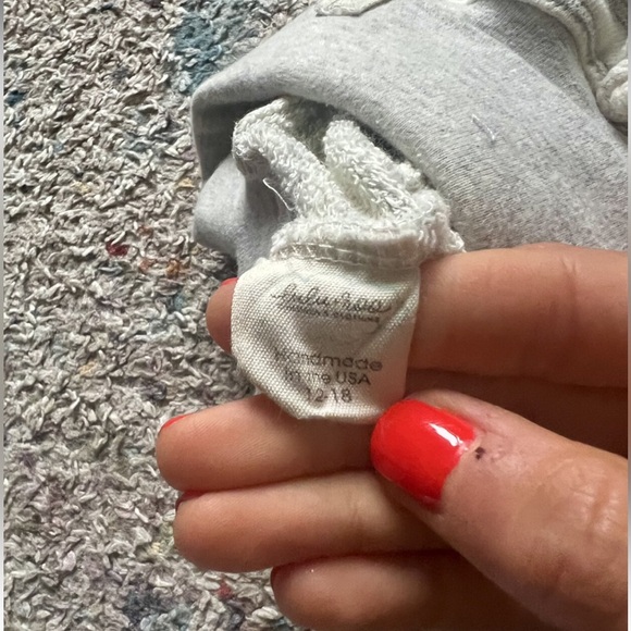 Lulu + Roo Shorties- Shipley Stripe & Heathered Cream, 12-18m - Picture 5 of 5